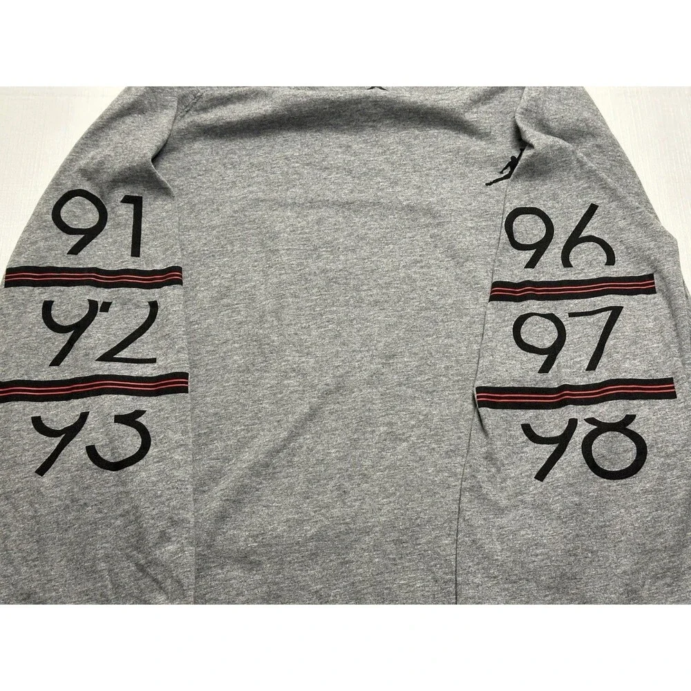 Men's Air Jordan 6 Times 3/4 Raglan T-Shirt Size 3XL Grey 862423-091